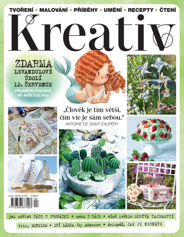 titulní strana časopisu Kreativ a jeho předplatné